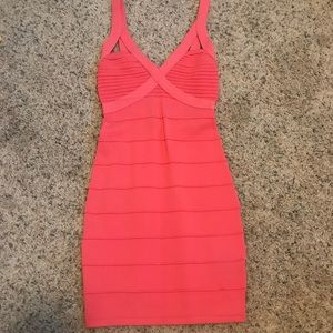 Brand New With Tags Coral Bebe Bandage Dress